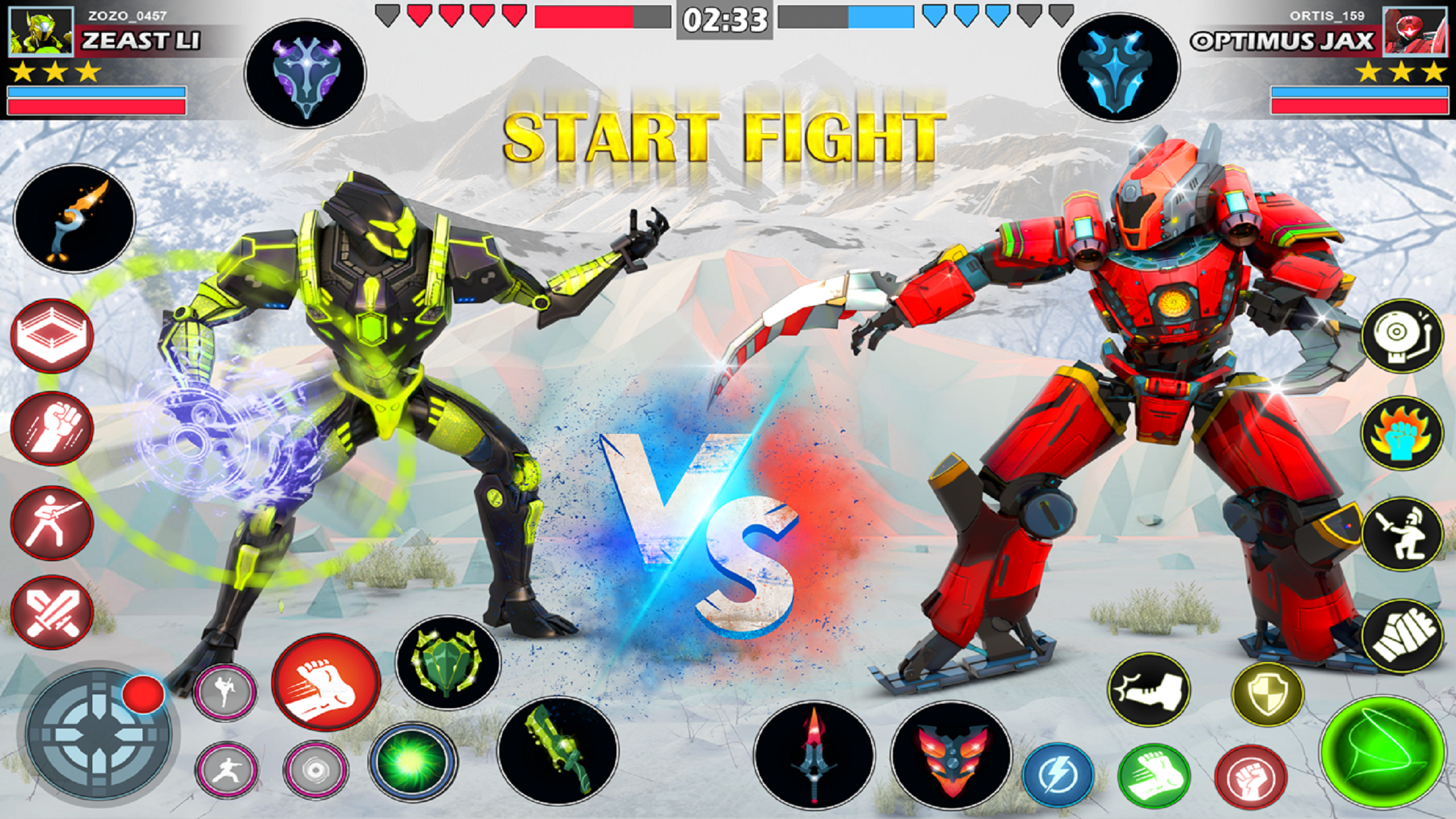 Robot Kung Fu Fighting Games Game Screenshot
