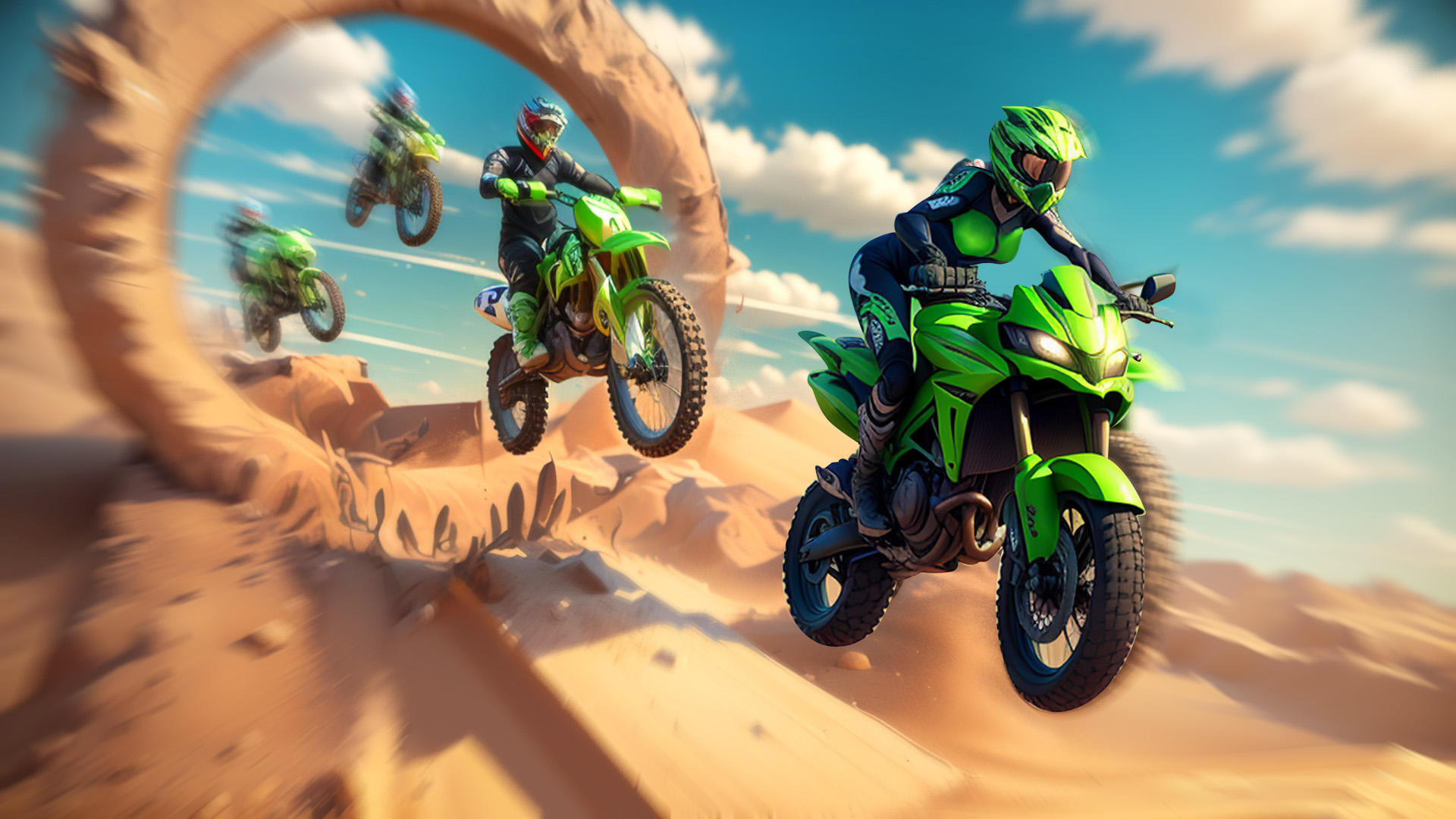 Screenshot of Motocross Bike Racing Game