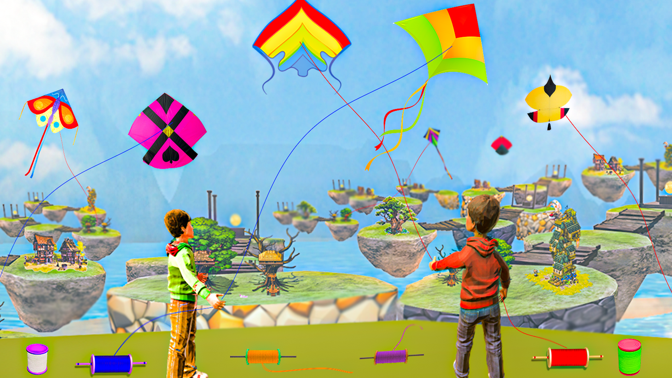 Cuplikan Layar Game Kite Flying Games Kite Game 3D