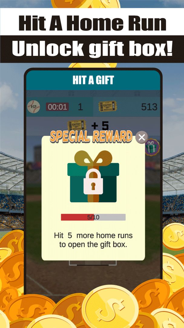 Screenshot of Hit A Gift - Play baseball for free gifts