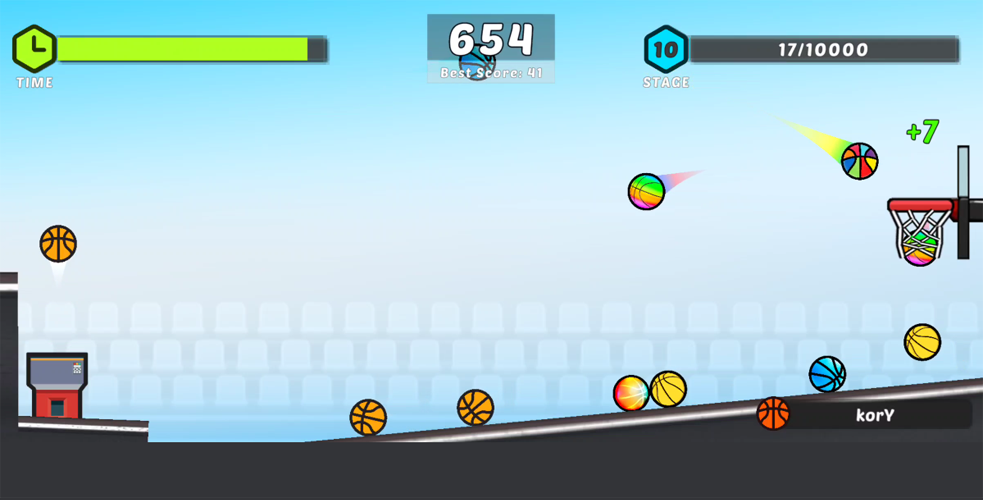 Basket Hoops 2D Pro Game Screenshot