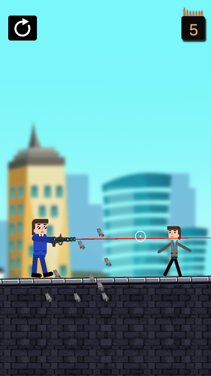 Mr bullet Puzzles gun Game Screenshot