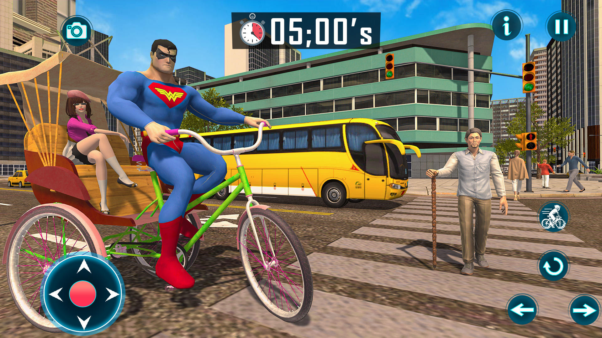 Superhero Bike Taxi Game Sim Game Screenshot