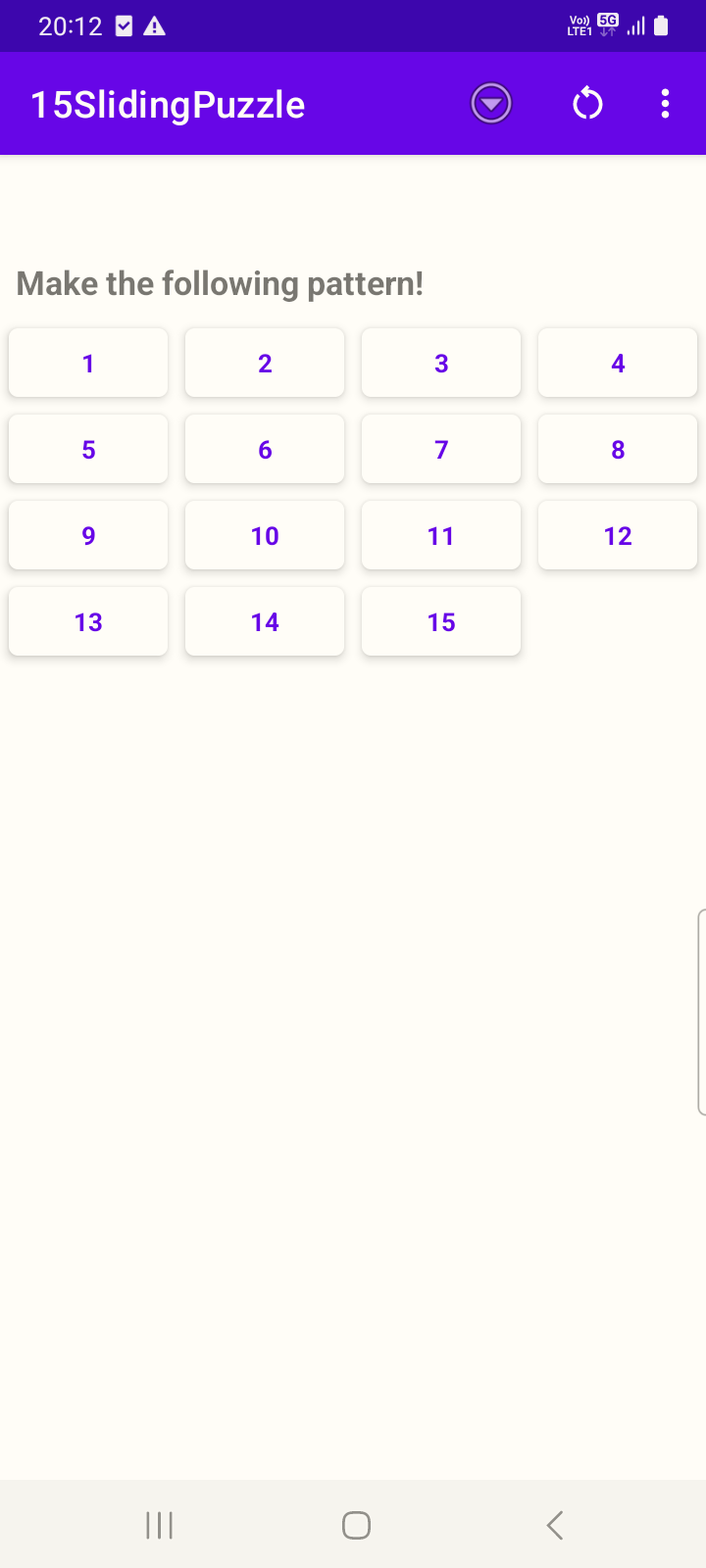 Screenshot of 15SlidingPuzzle