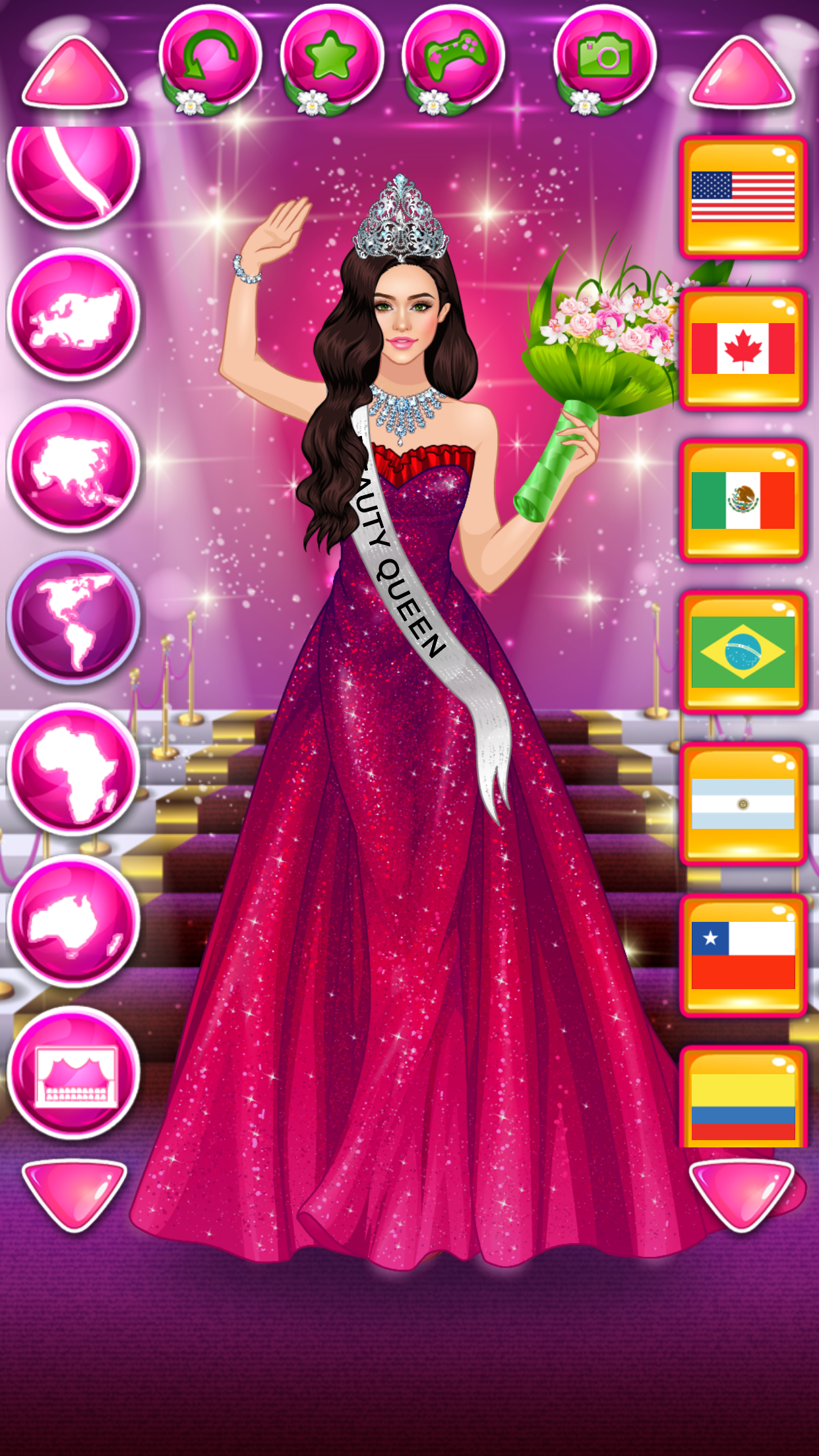 Beauty Queen Dress Up Games Game Screenshot