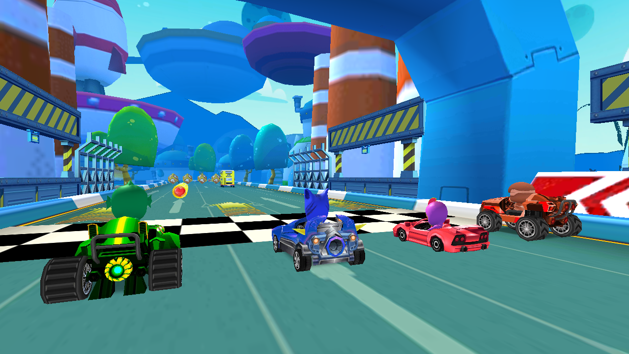 Cuplikan Layar Game PJ Rush: Heroes Mask Kart Racing