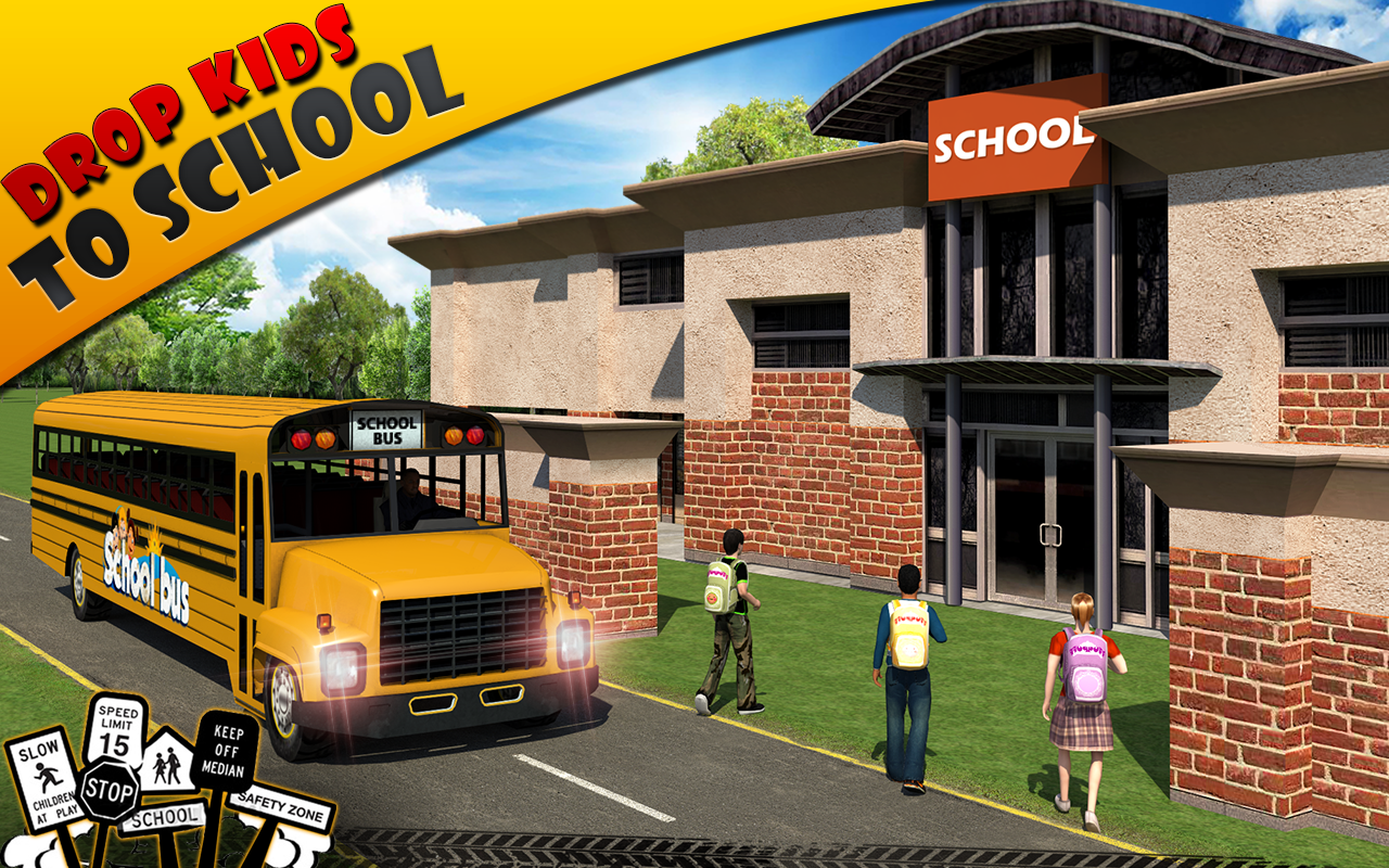 Cuplikan Layar Game Schoolbus Driver 3D SIM