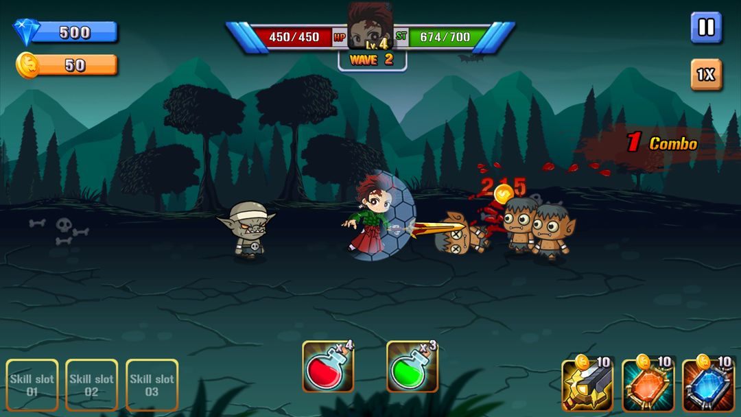 Screenshot of ﻿モンスター鬼滅の刃ゲーム