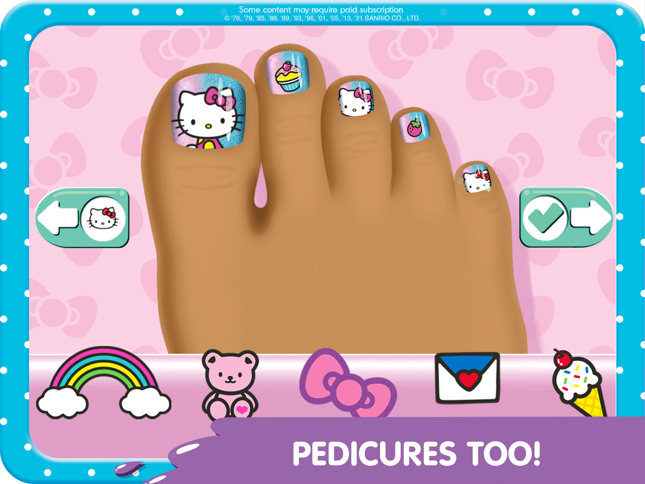 Hello Kitty Nail Salon Game Screenshot