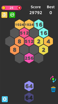 Hexa Merge - Sort to 2048 Game Screenshot