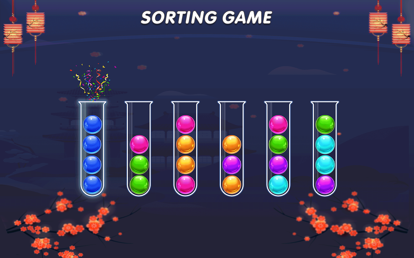 Ball Sort 3D Game Screenshot