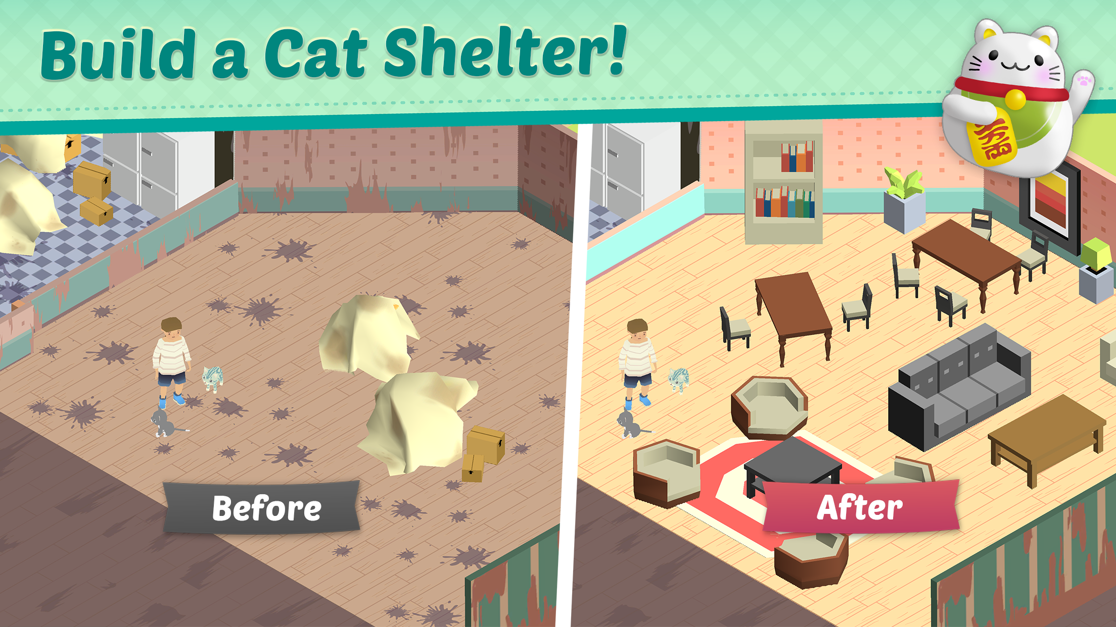 Captura de Tela do Jogo Cat Rescue: Match Story