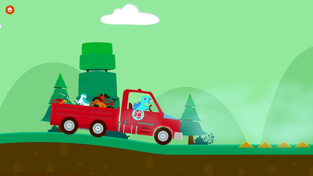 恐龍卡車 - 汽車和賽車兒童應用駕駛模擬運輸卡車遊戲截圖