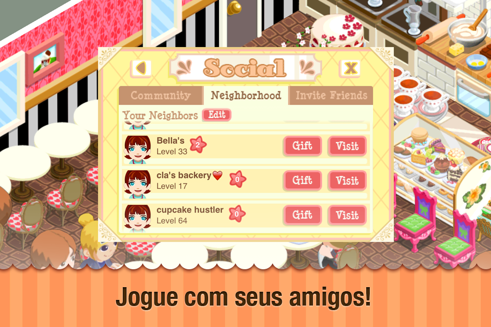 Captura de Tela do Jogo Bakery Story: Valentines Day