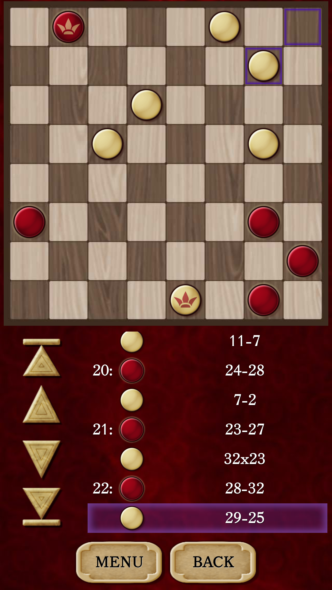 Checkers Pro Game Screenshot
