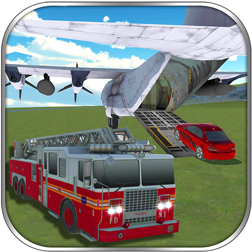 Firefighter Car Transporter 3D