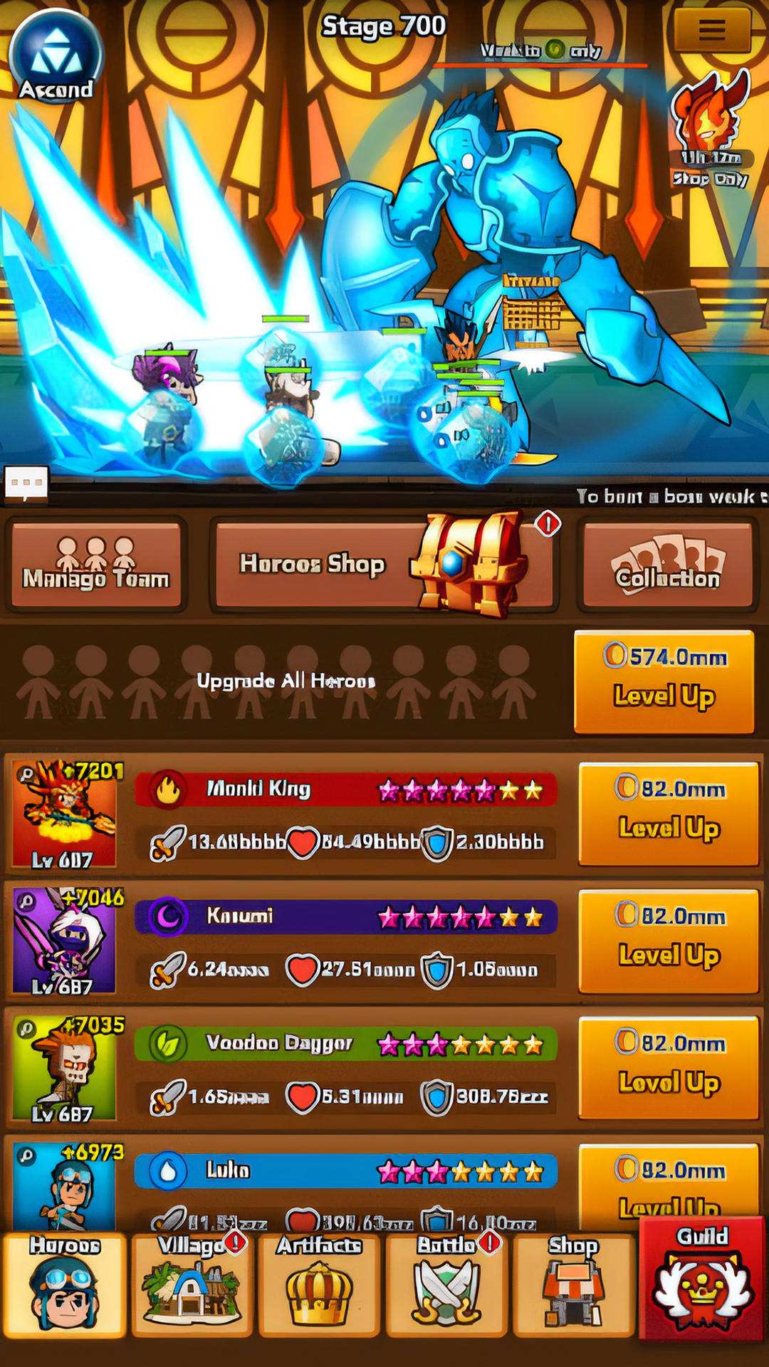 Crush Them All - PVP Idle RPG Game Screenshot