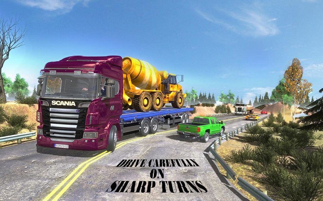 Construction Machines Transporter Cargo Truck Game screenshot game