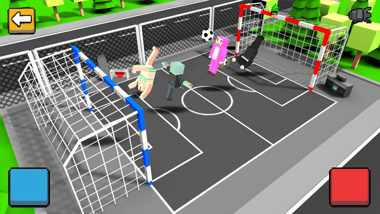 Cubic Street Soccer 3D Game Screenshot
