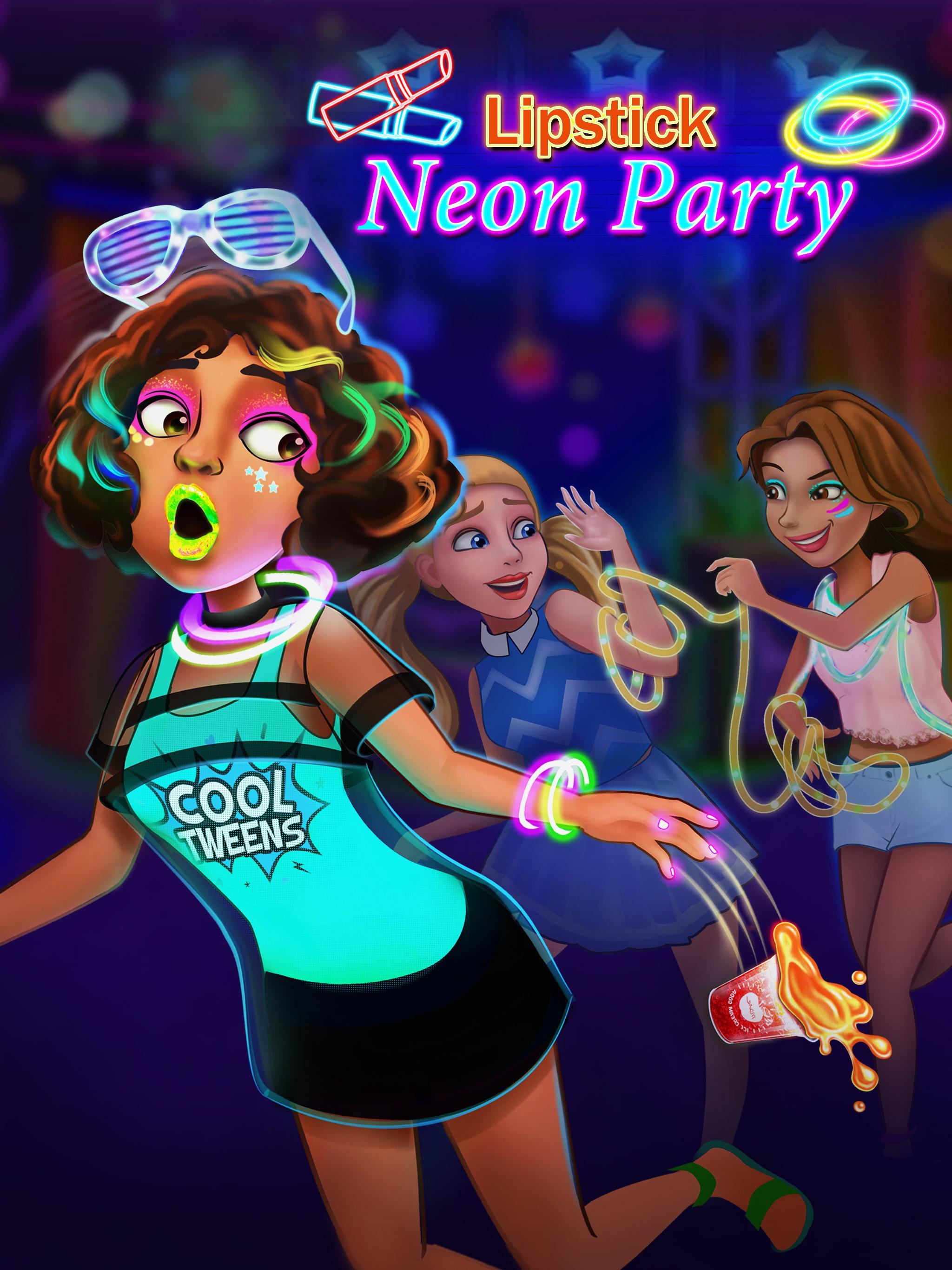 Cuplikan Layar Game Lipstick Neon Party - BFF Fun