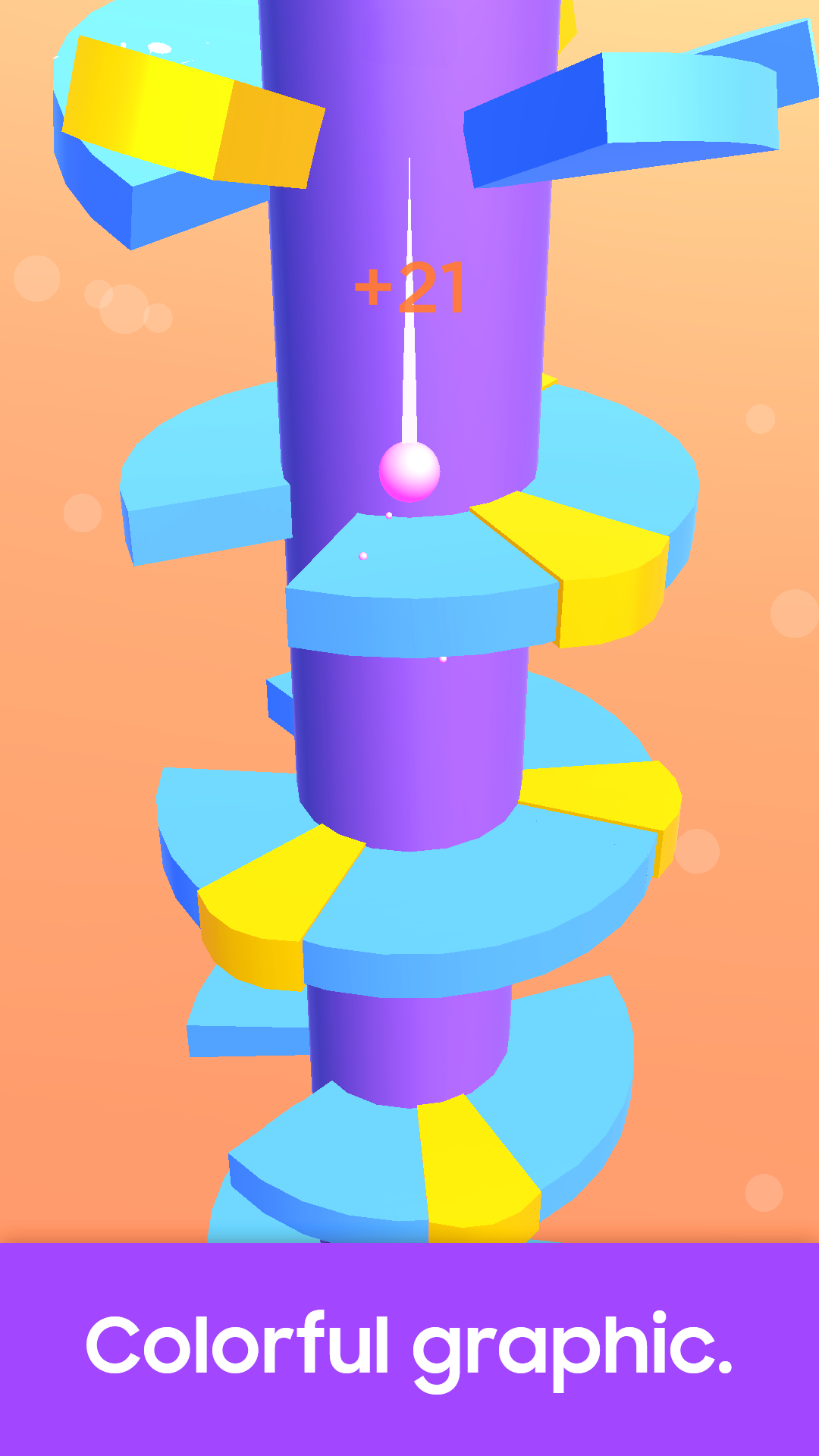Helix Jump: Spiral Ball Drop Tower遊戲截圖