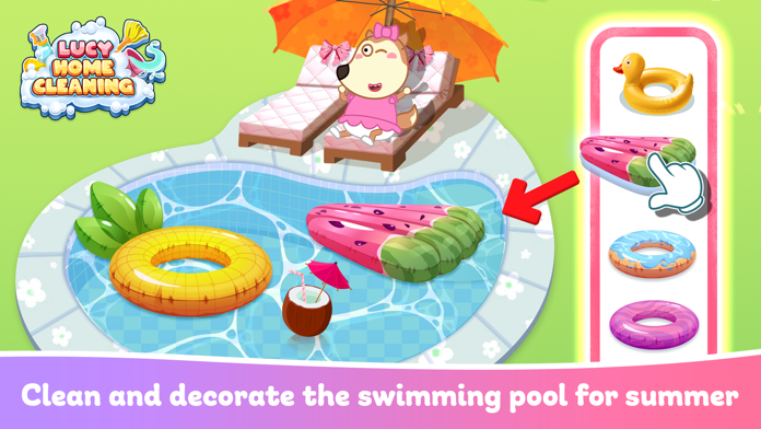 Lucy Home Cleaning Girls Game Game Screenshot