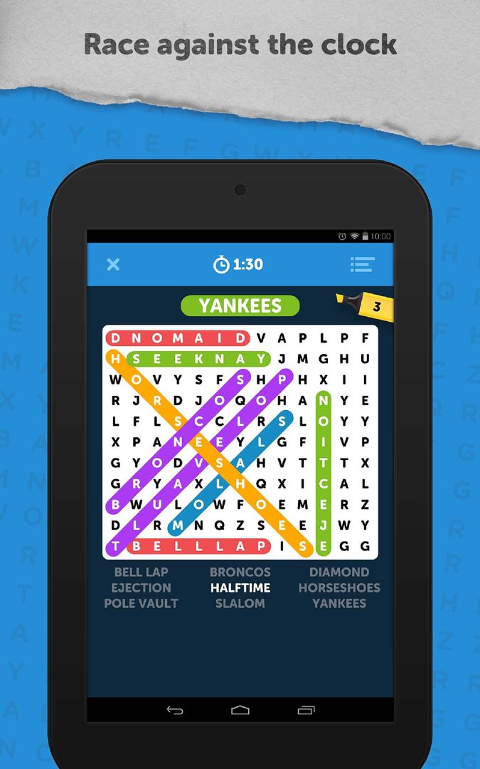 Screenshot of Infinite Word Search Puzzles