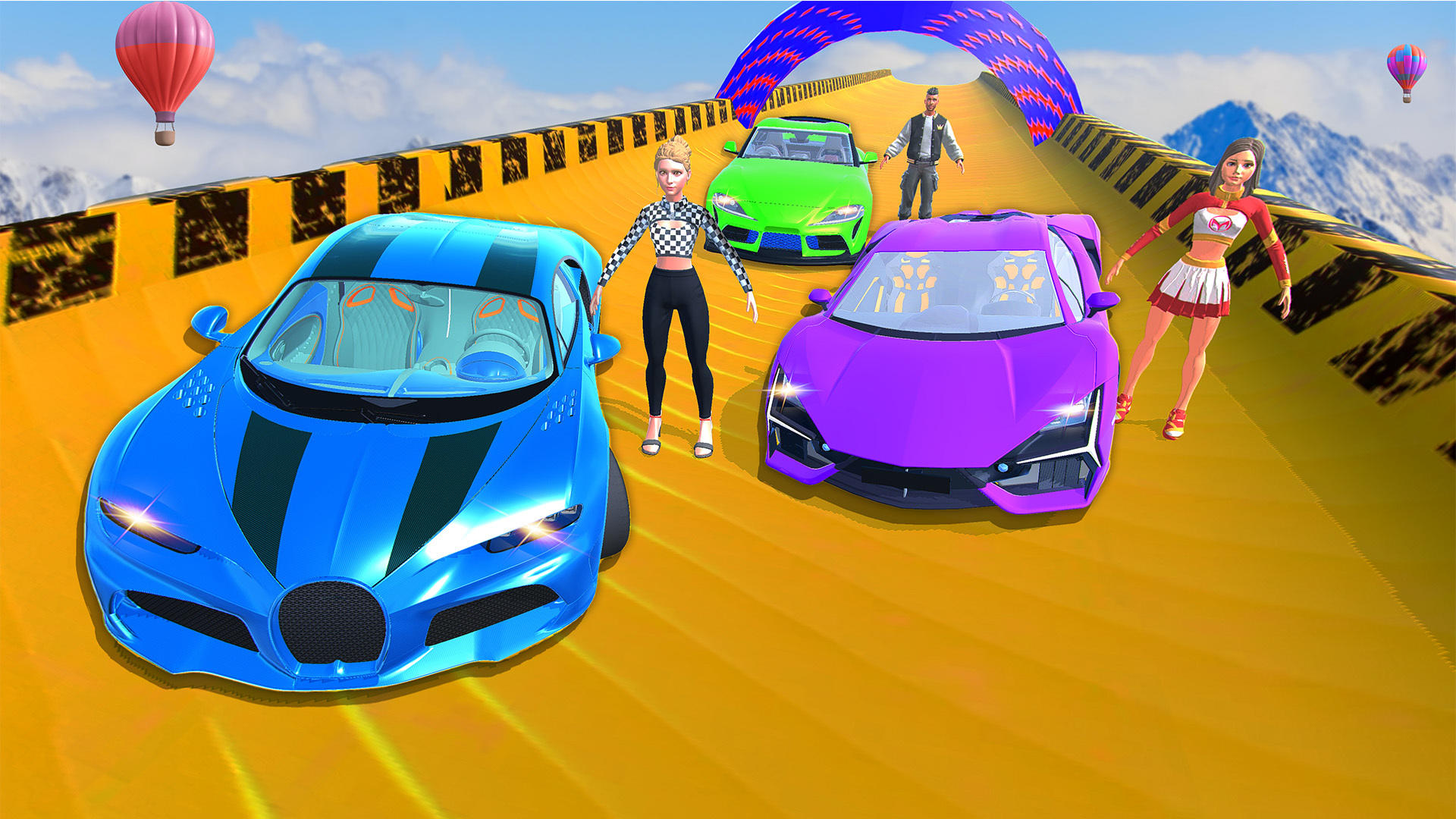 Screenshot of Ramp Car Stunts - GT Car Game
