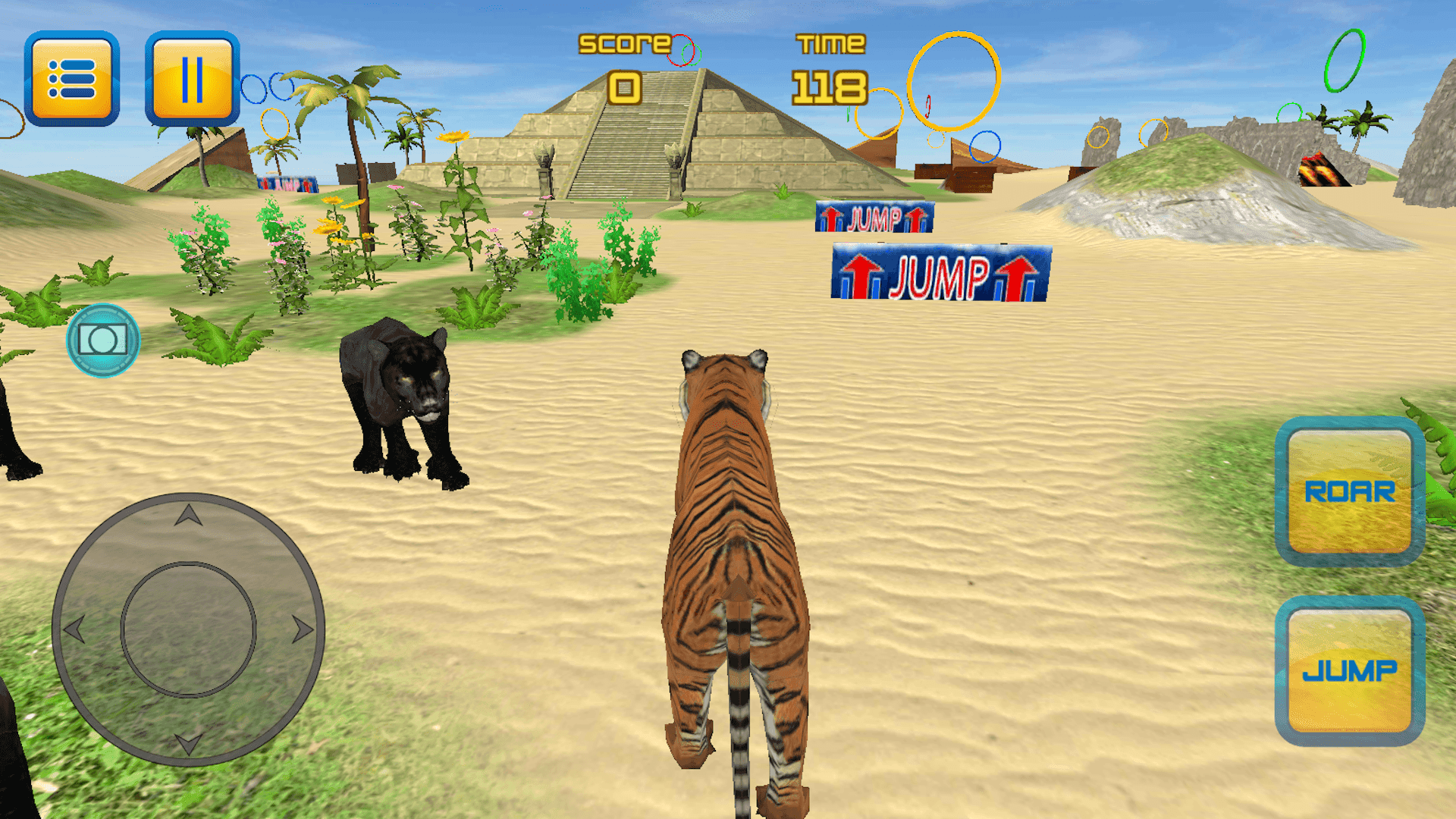 Tiger Beach Jump Escape 3D Game Screenshot