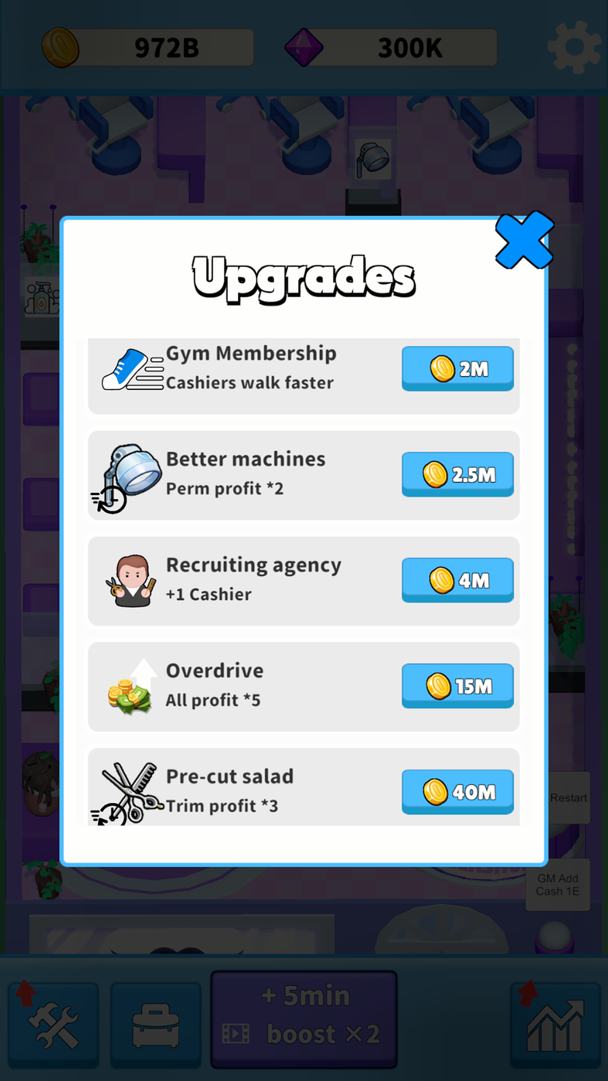 Idle Barber Shop Game Screenshot