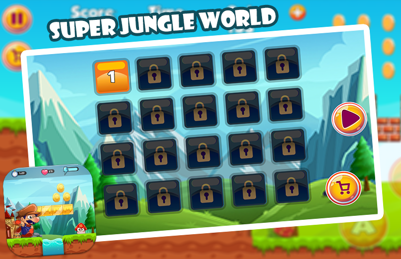 Cuplikan Layar Game Super Jungle World 🍄