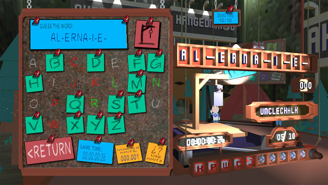 Ahorcado 3D - Hangedman 3D ภาพหน้าจอเกม