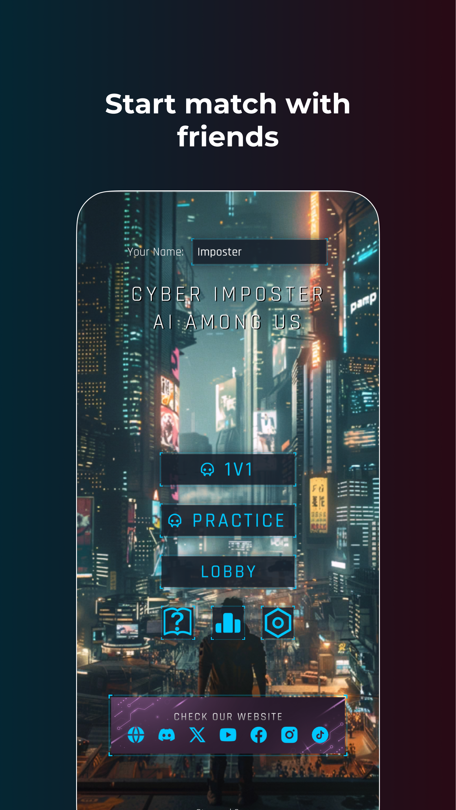 Cyber Imposter: AI Among us Game Screenshot