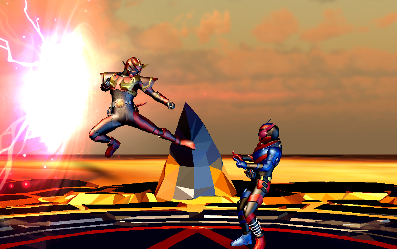 Captura de Tela do Jogo Rider Wars : Hibiki Henshin Fighter Legend Climax