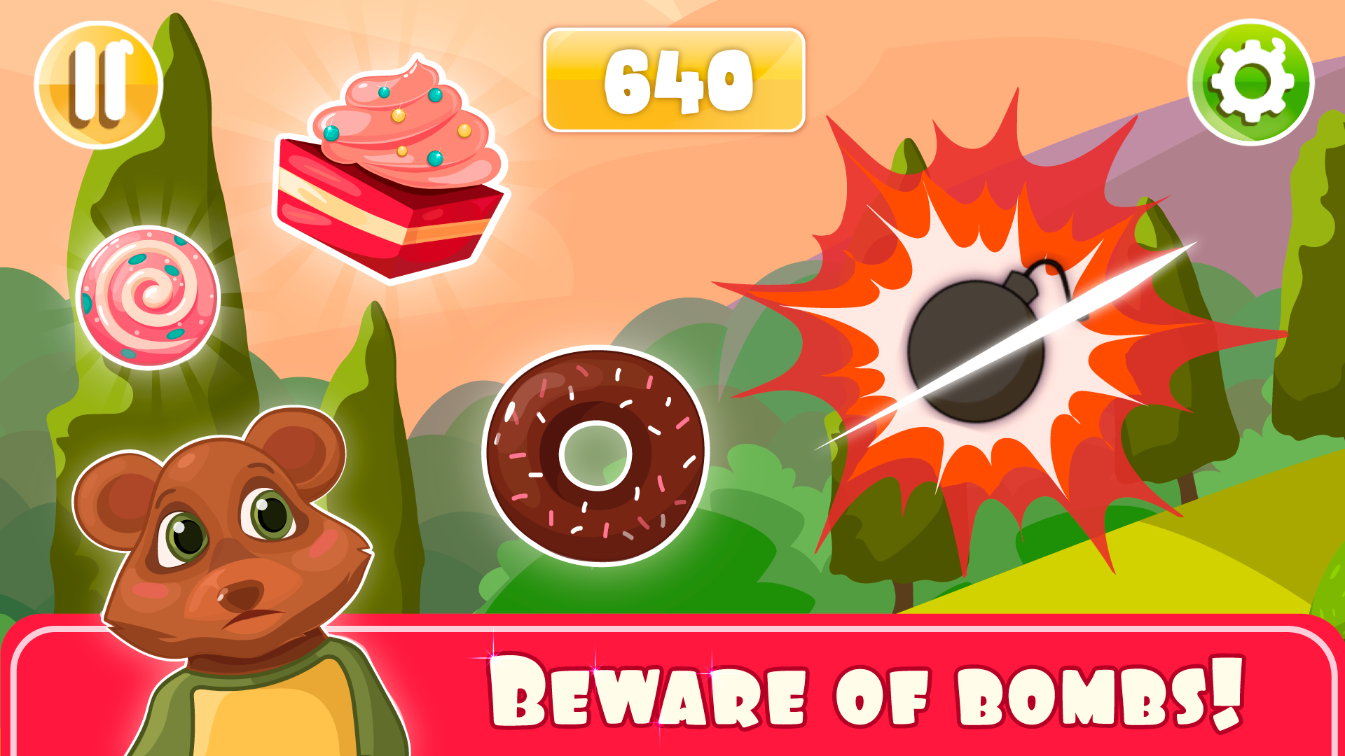 Blondie and Bear sweets Game Screenshot