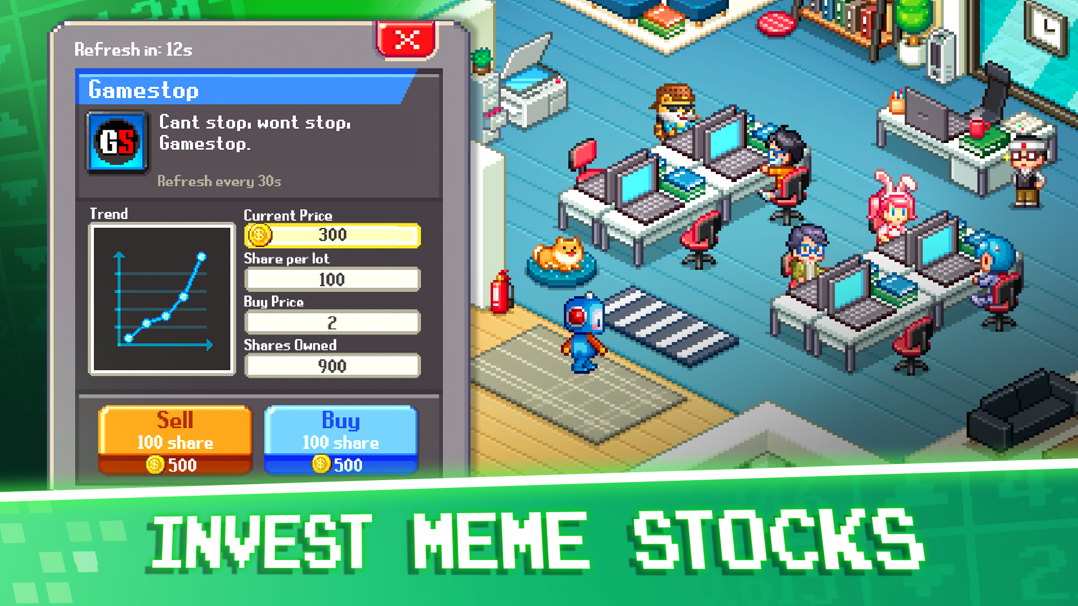 Tap Tap Trillionaire: 8 Bits Game Screenshot