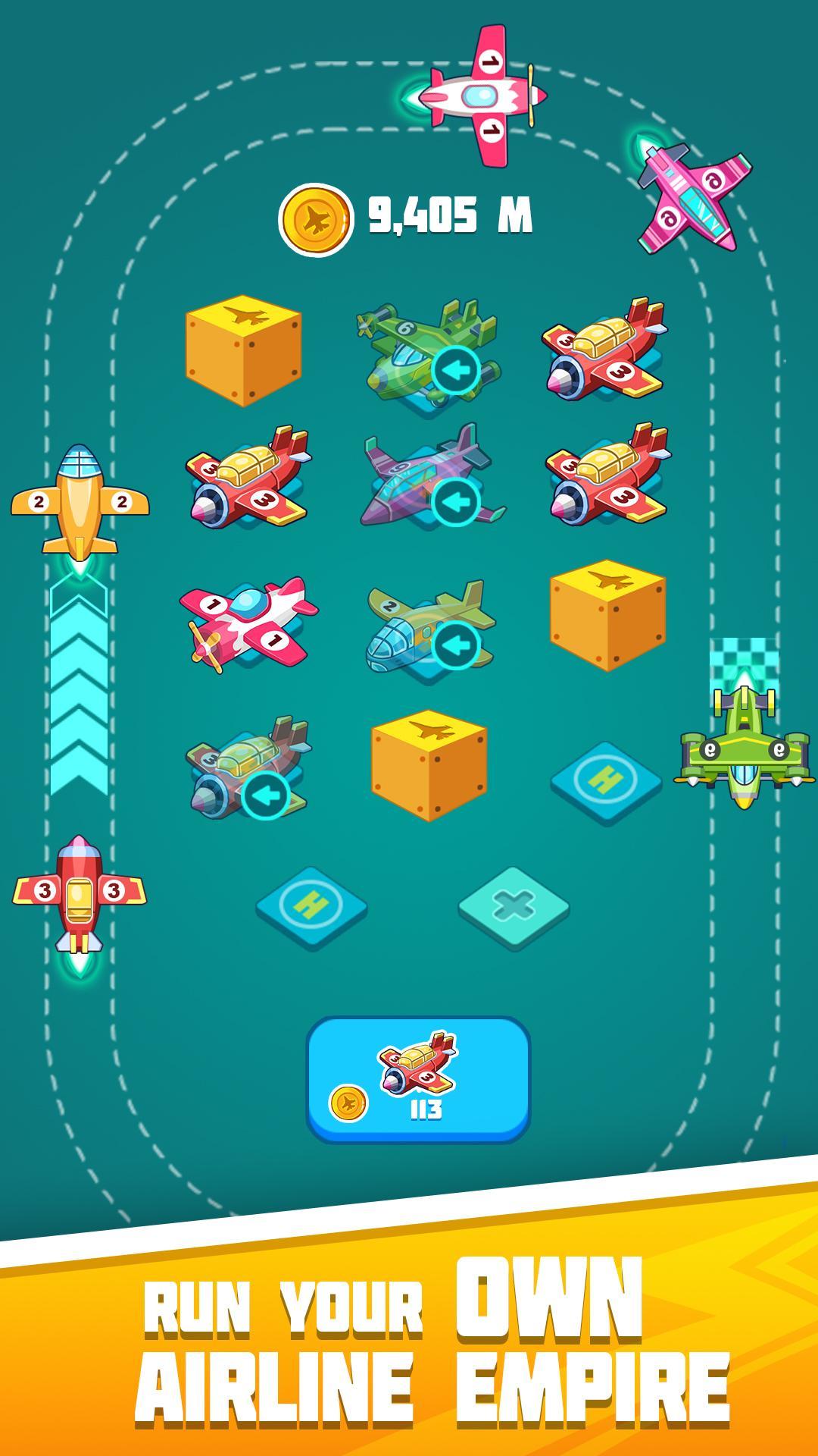 Merge All Jet: Game Merge Planes Idle Tycoon Game Screenshot