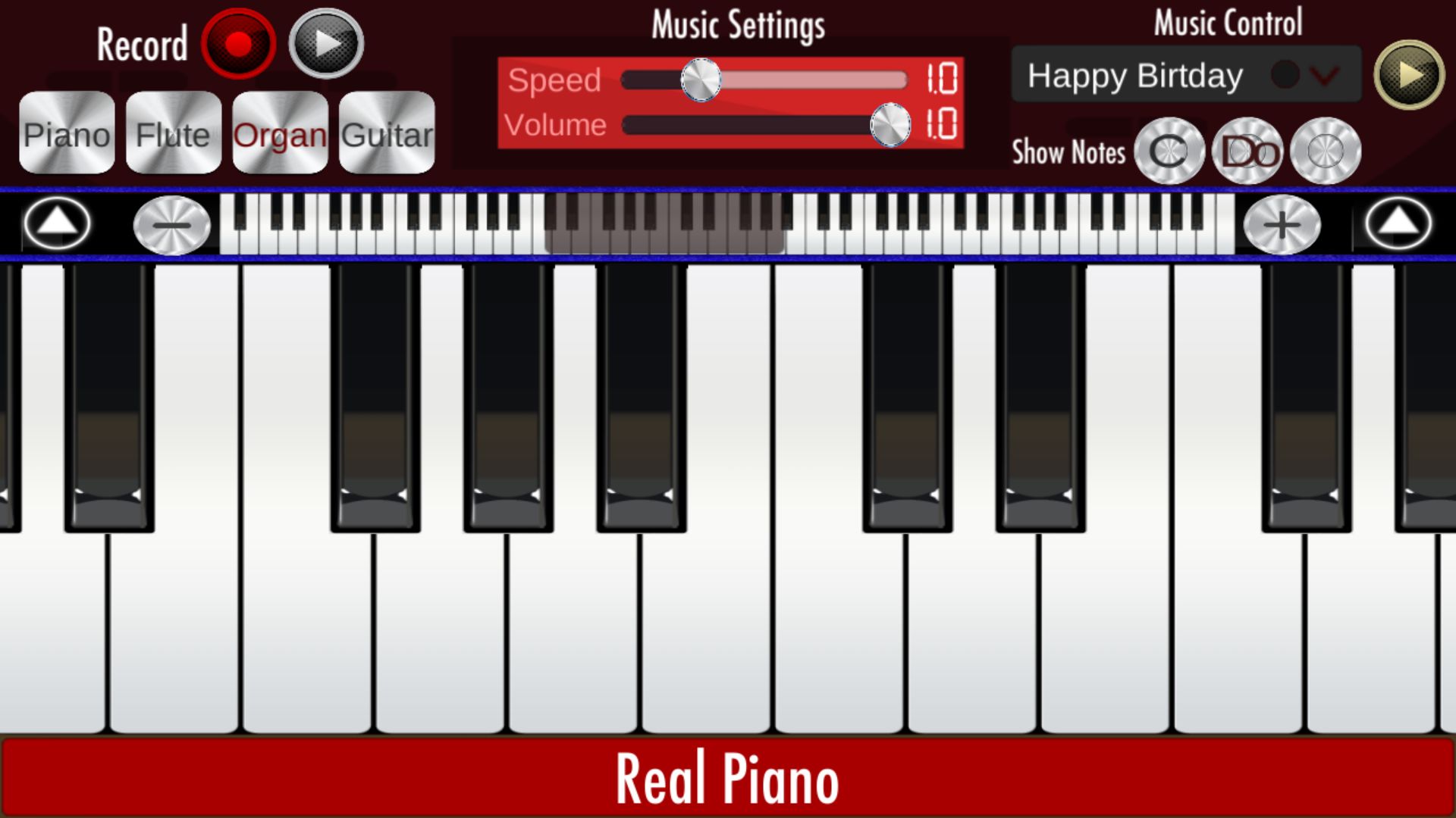 Screenshot of Real Piano