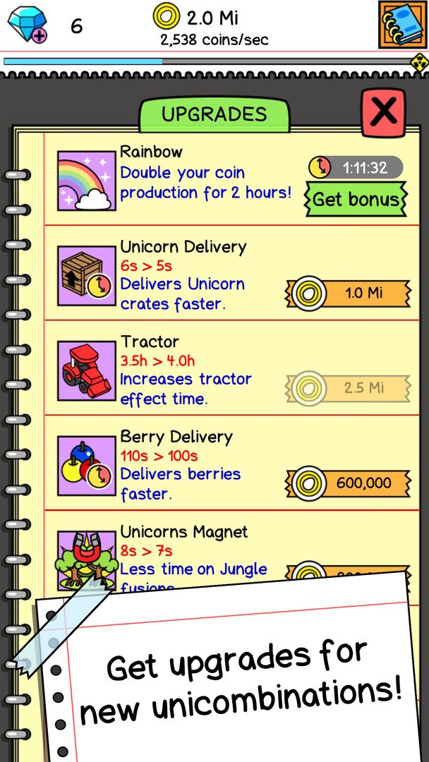 Screenshot of Unicorn Evolution: Idle Catch