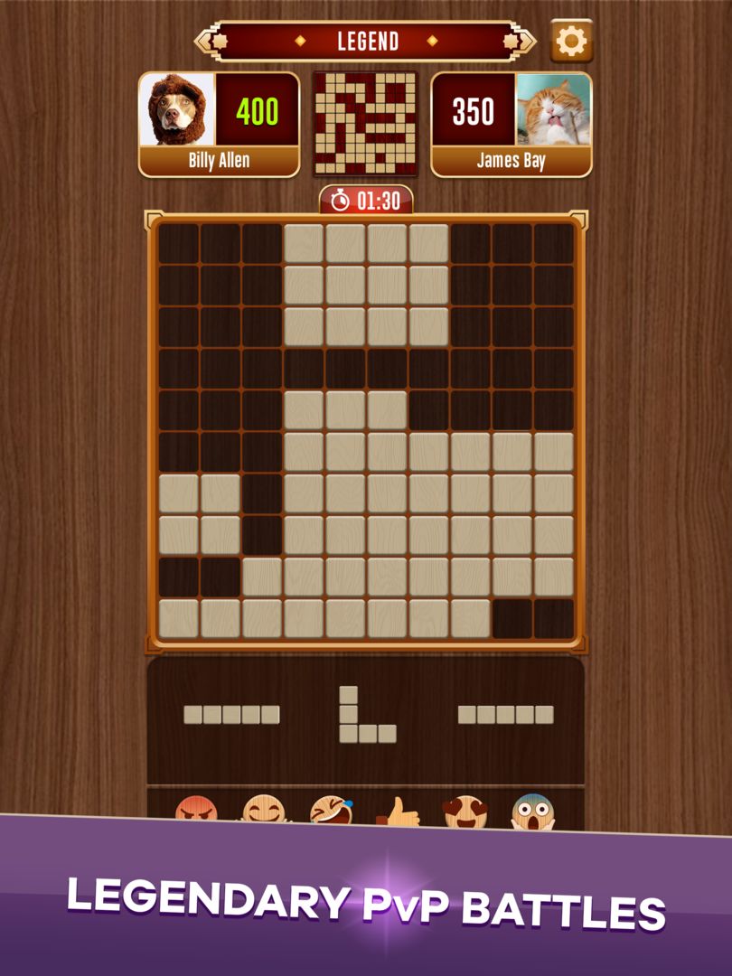 Screenshot of Woody Battle Block Puzzle Dual