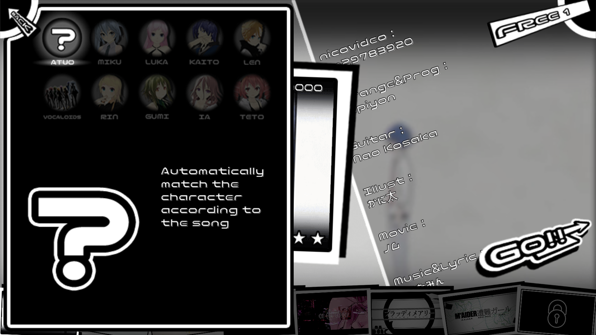 Beat Beat Vocaloid Reborn Game Screenshot