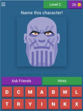 Guess the superhero name Game Screenshot