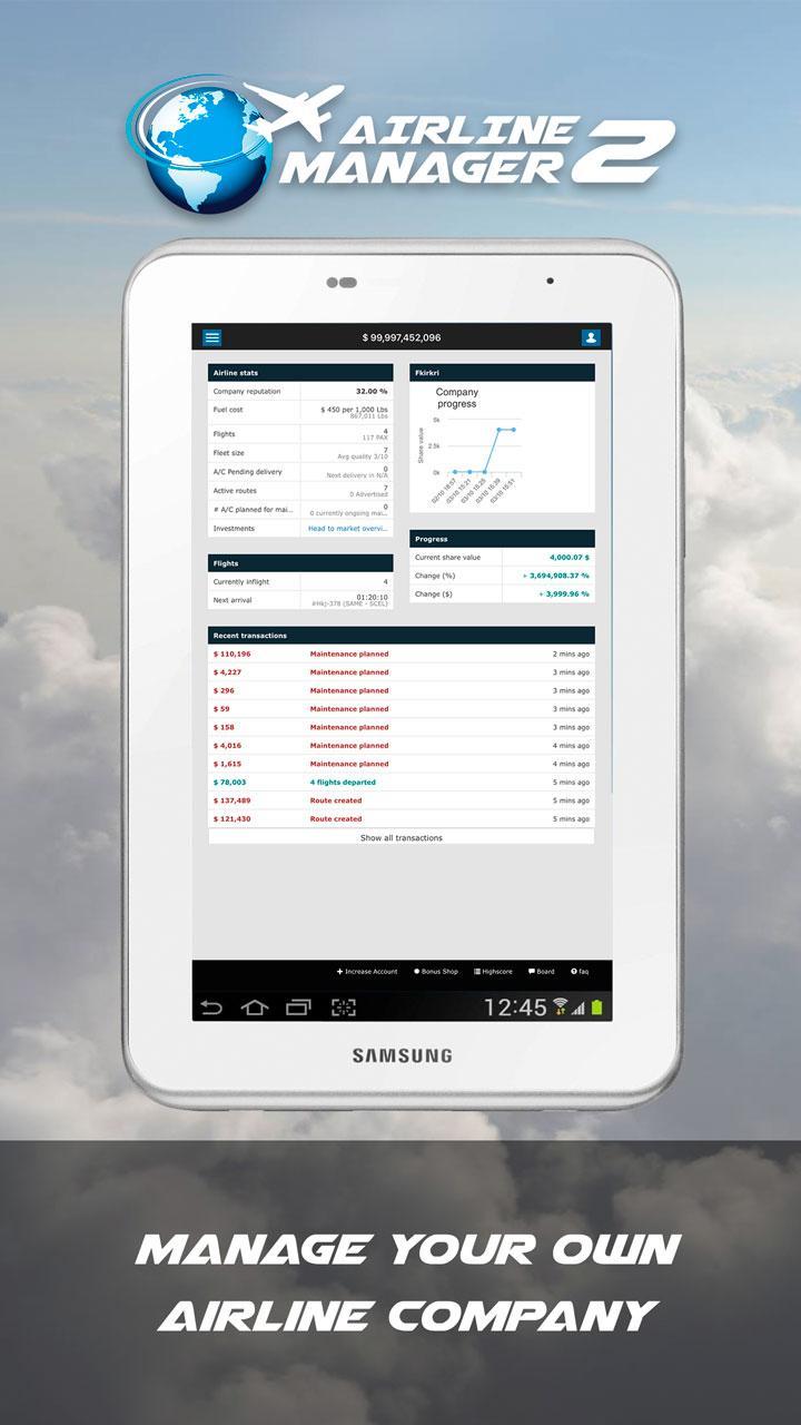 Airline Manager 2 - 2017 Game Screenshot