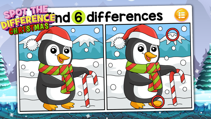 Cuplikan Layar Game Spot The Difference Christmas