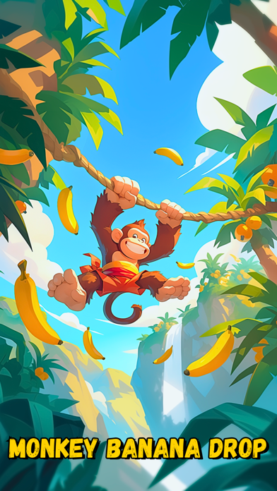 Monkey Banana Drop Jungle game Game Screenshot