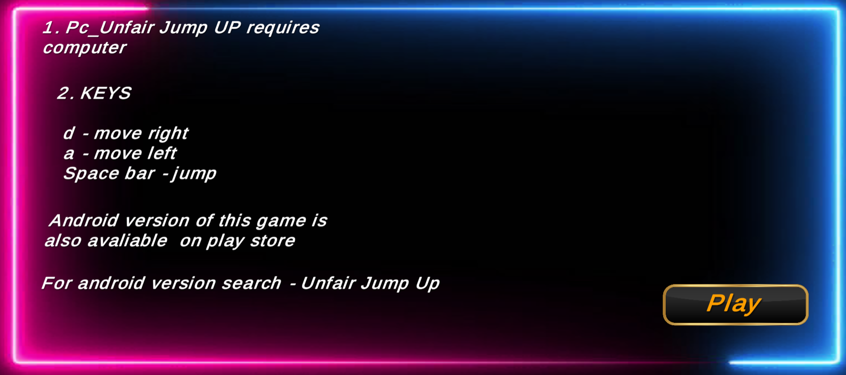 Unfair_Jump __ ภาพหน้าจอเกม