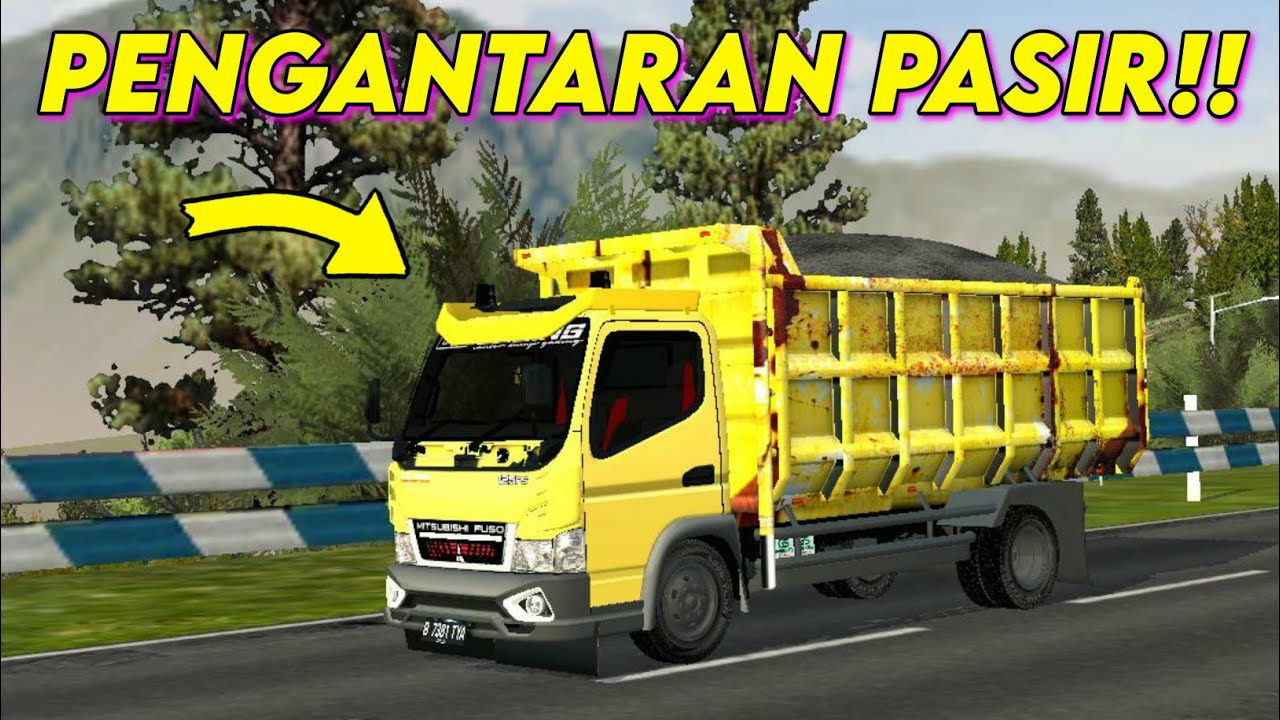 Mod BUSSID: Truk Pasir Lengkap ゲームのスクリーンショット