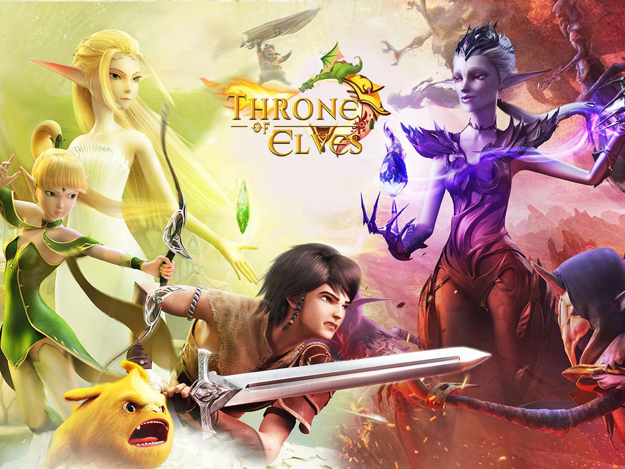 Screenshot 1 of Throne of Elves: MMORPG de acción de anime en 3D 