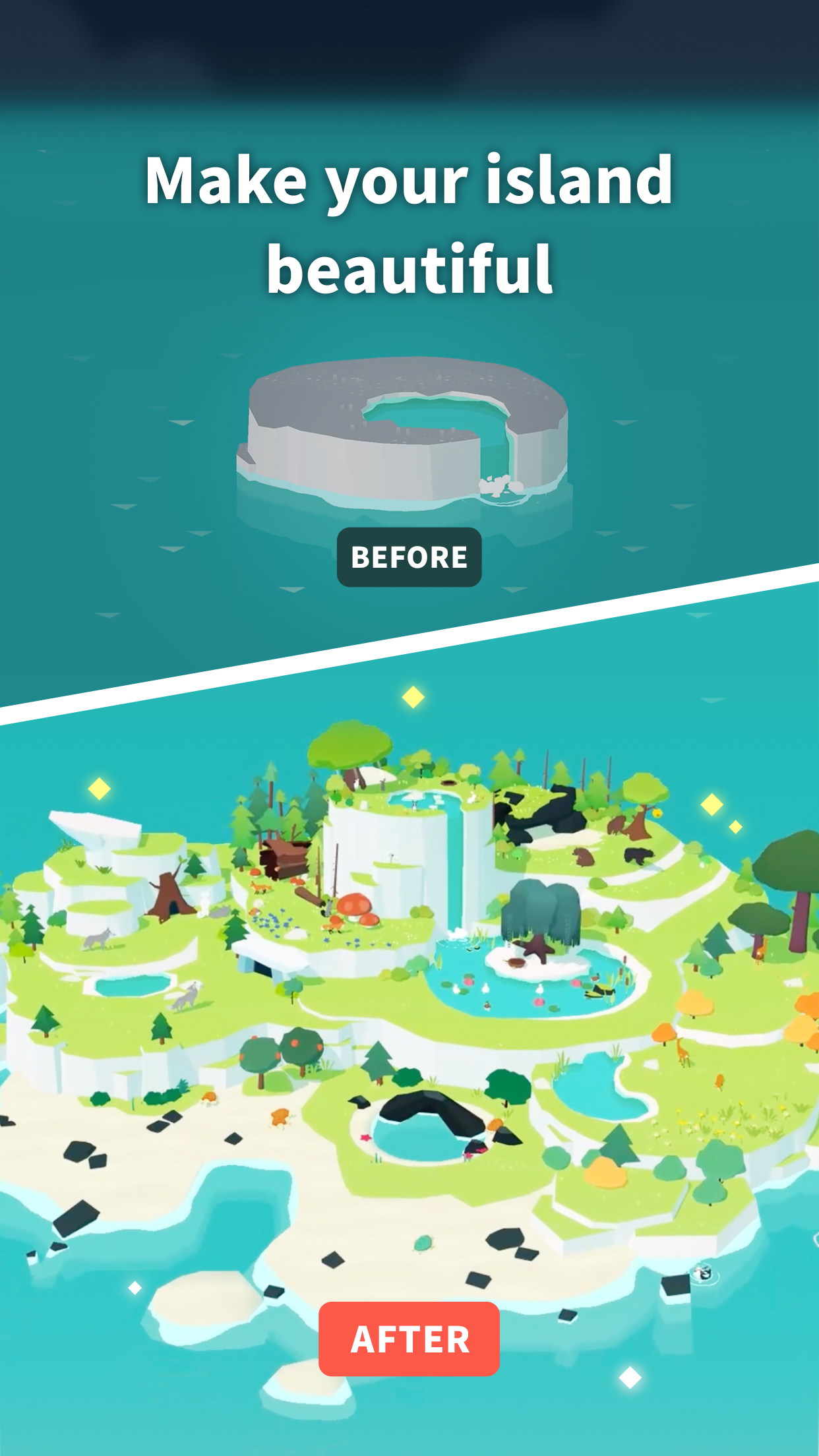Forest Island: Relaxing Game Game Screenshot