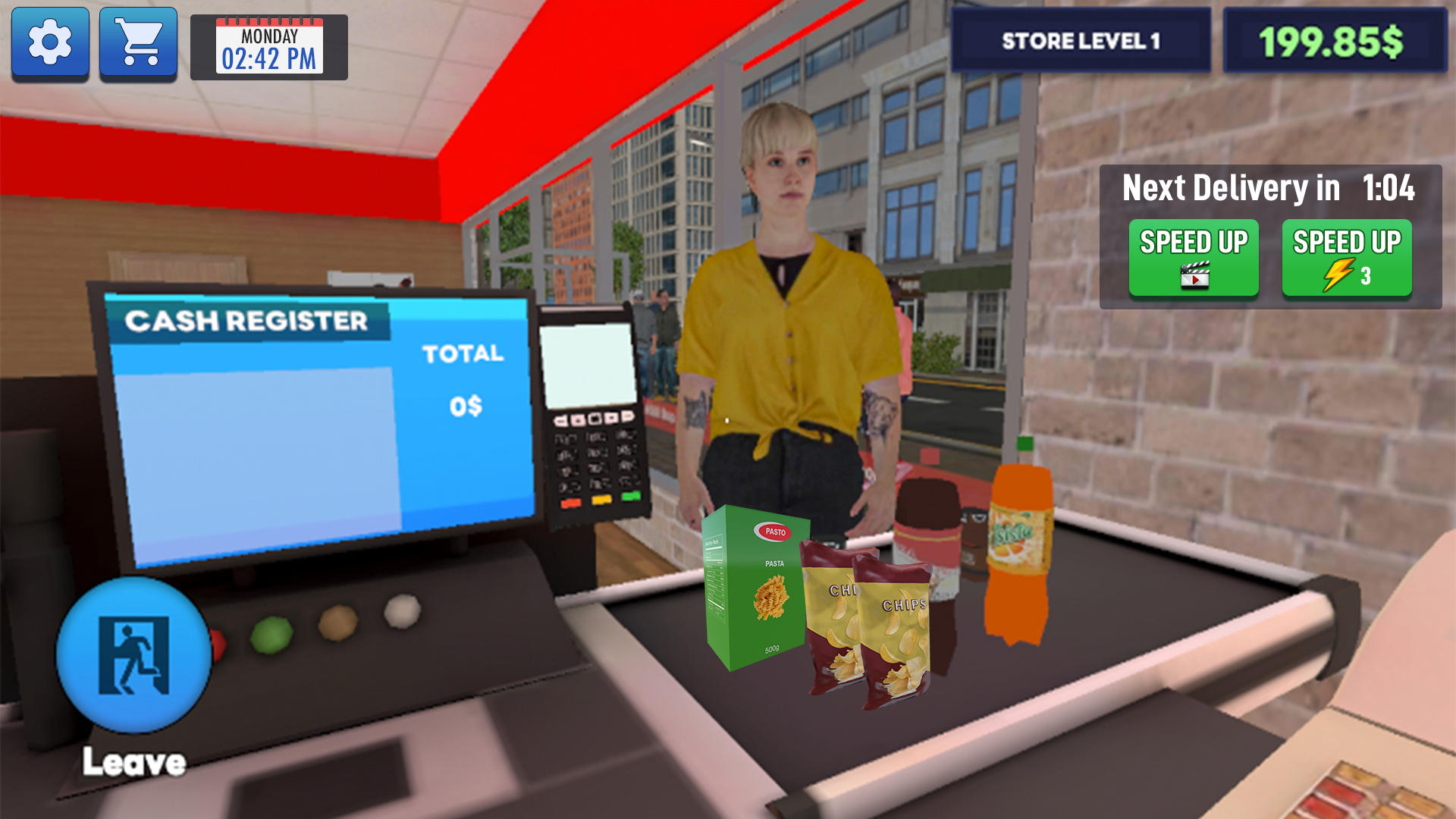 Supermarket Cashier Manager Game Screenshot